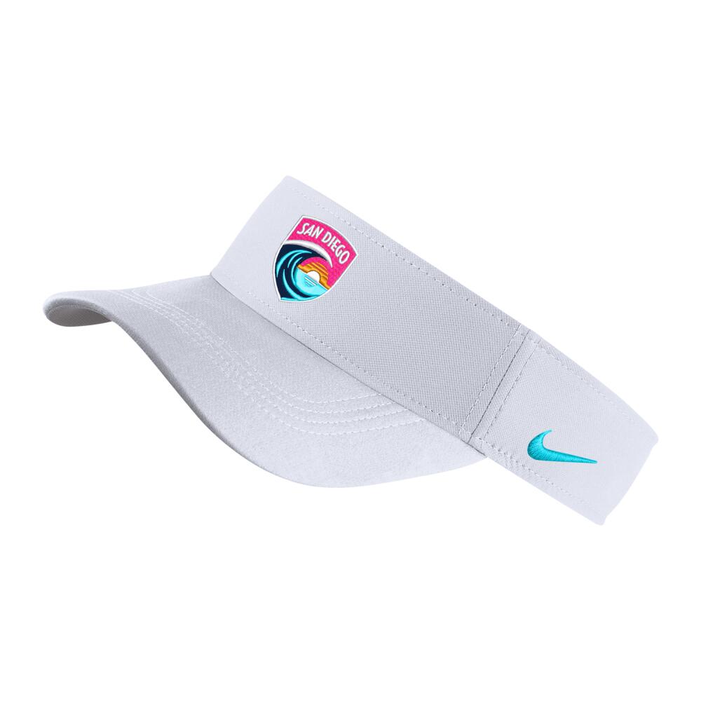 San Diego Wave FC Nike Unisex Dri-FIT NWSL Visor in White Cover