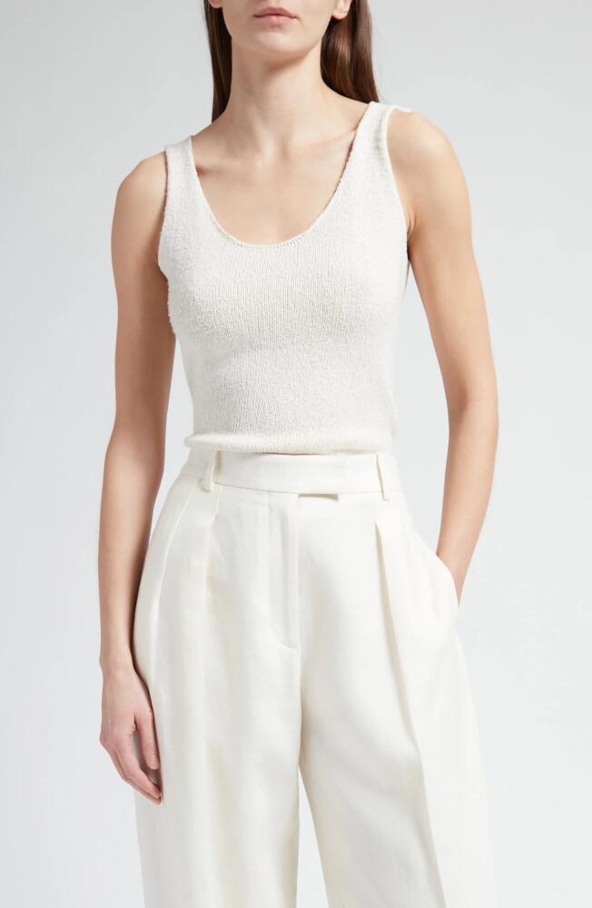 The Row Favana Silk Sweater Tank in White Cover