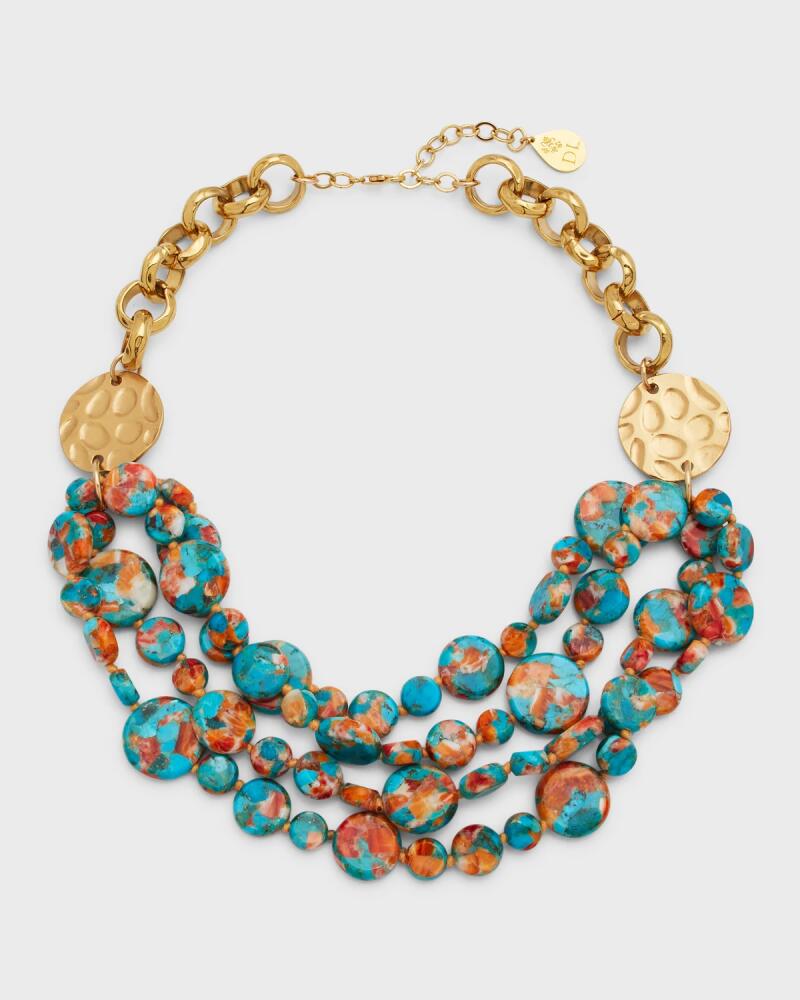 Devon Leigh Turquoise and Spiny Oyster Multi-Strand Necklace Cover