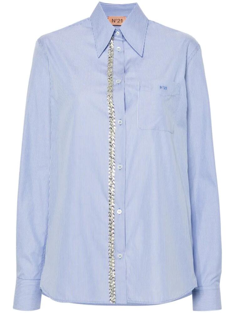 Nº21 striped cotton shirt - Blue Cover