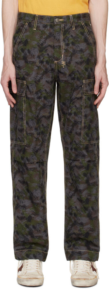 Ksubi Blue & Green Fugitive Cargo Pants Cover