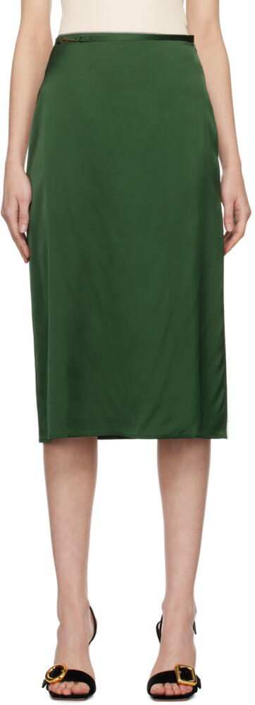 JACQUEMUS Green 'La Jupe Notte' Midi Skirt Cover