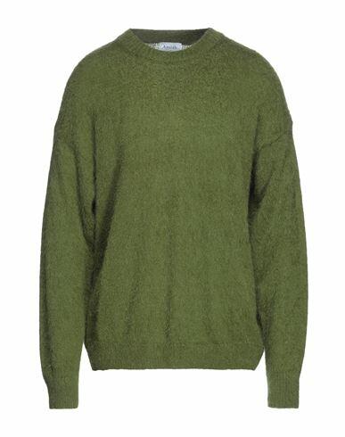 Amish Man Sweater Military green Acrylic, Mohair wool, Polyamide Cover