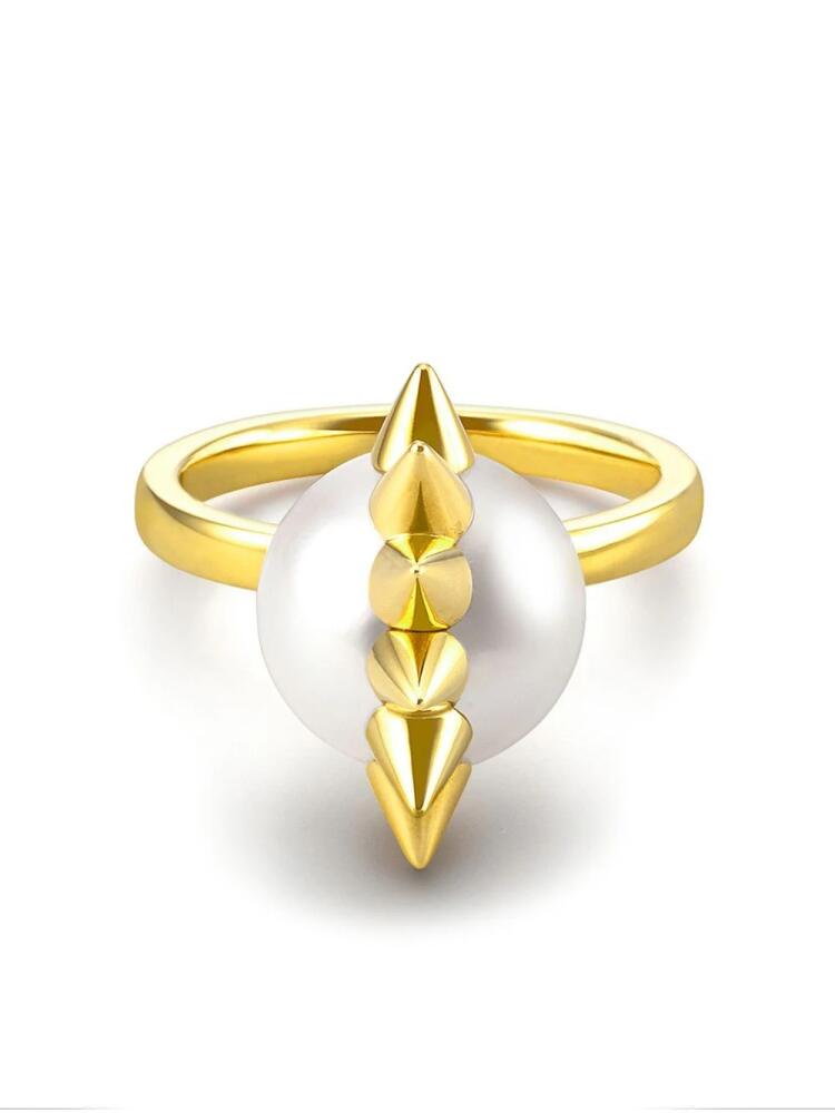 TASAKI 18kt yellow gold Collection Line Danger Spike pearl ring Cover