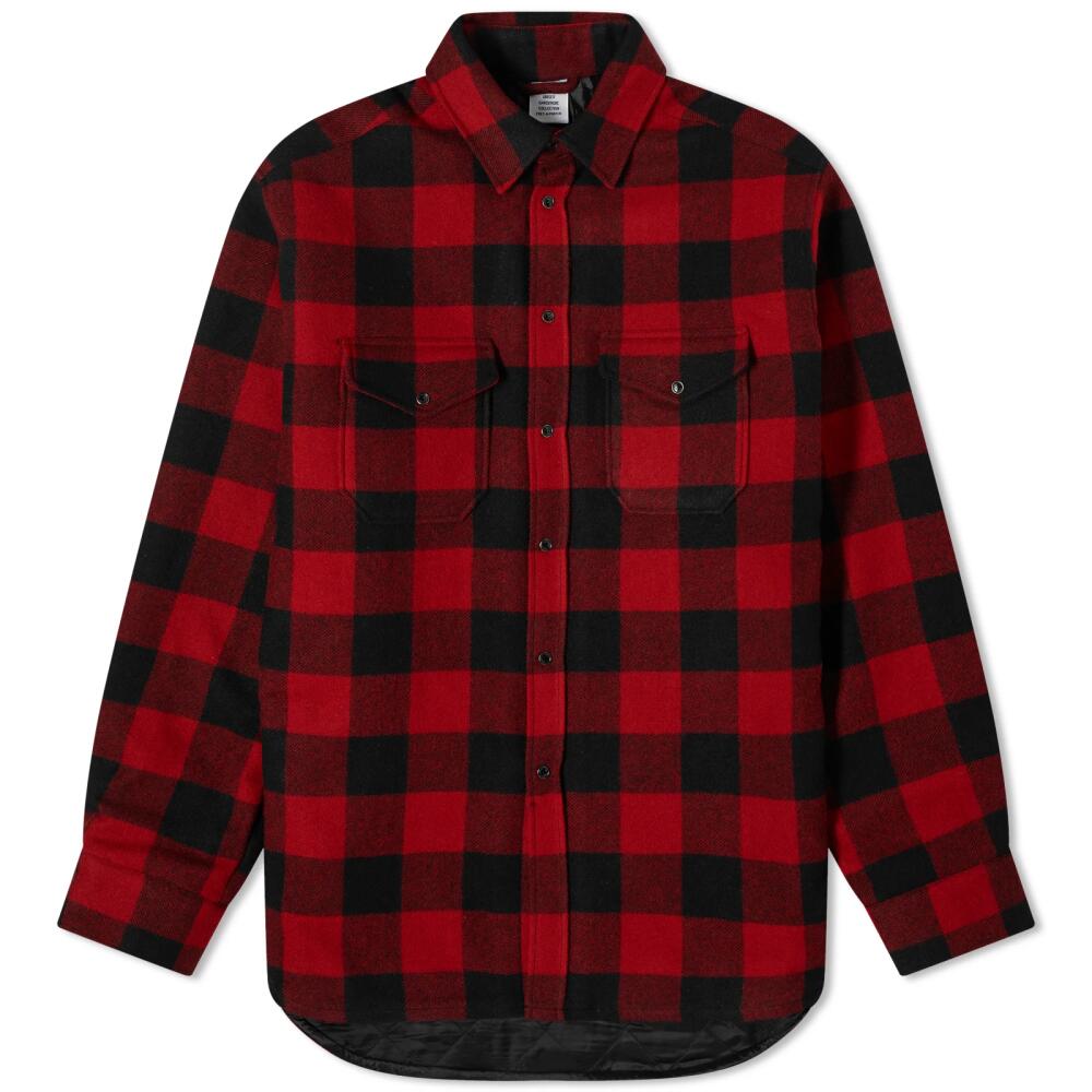 Vetements Men's Flannel Shirt Jacket in Red/Black Check Cover