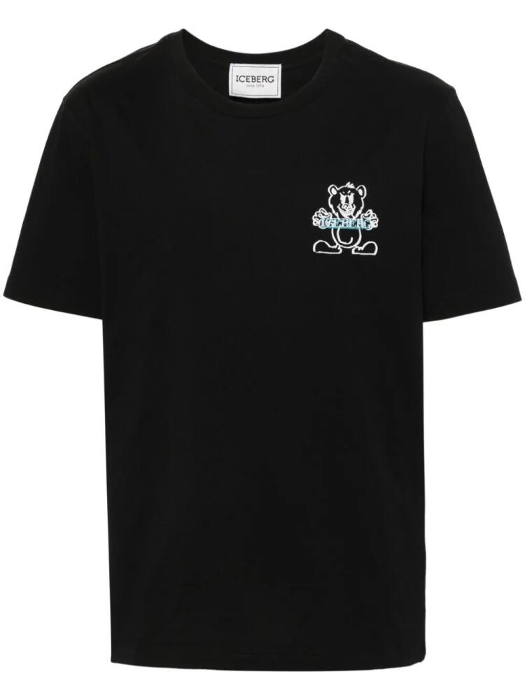 Iceberg logo-print cotton T-shirt - Black Cover