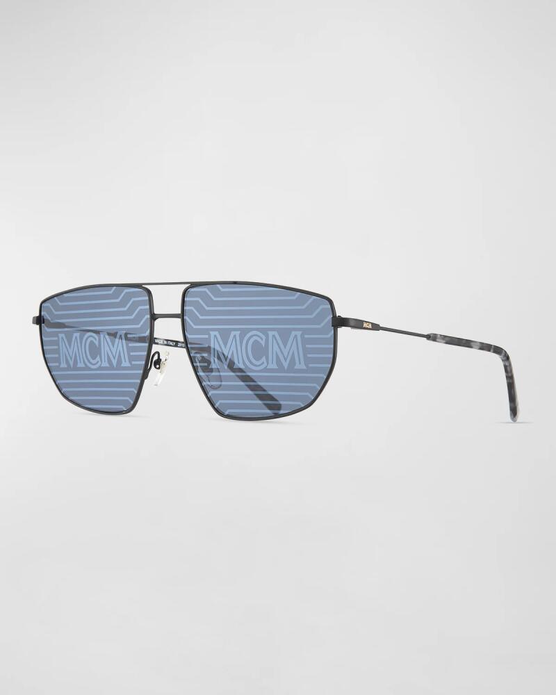 MCM Men's Holographic Metal Aviator Sunglasses Cover