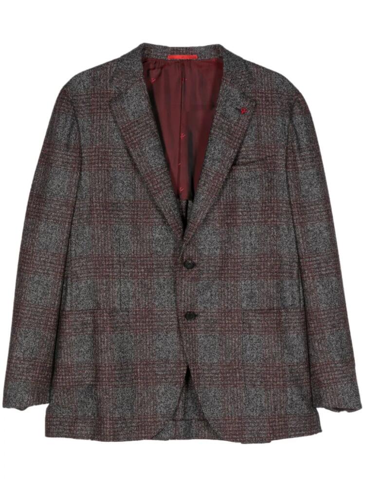 Isaia Sailor check-pattern blazer - Grey Cover