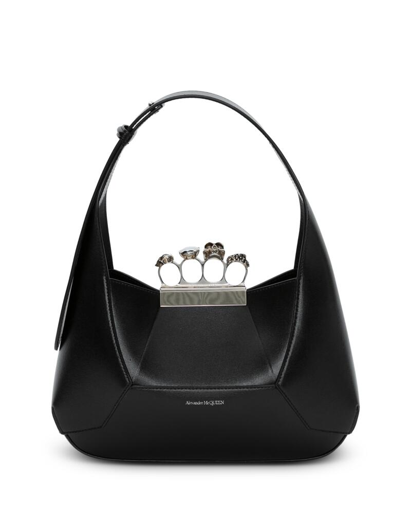 Alexander McQUEEN The Jeweled Medium Leather Hobo Cover