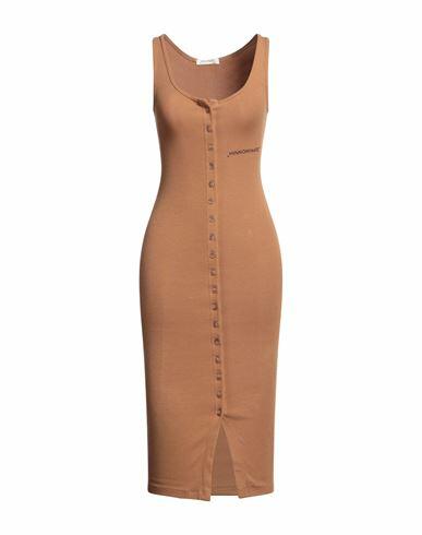 Hinnominate Woman Midi dress Camel Cotton, Elastane Cover