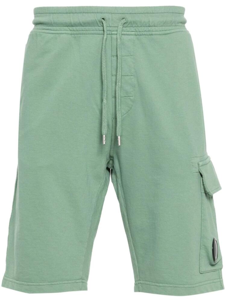 C.P. Company Lens-detail cotton shorts - Green Cover