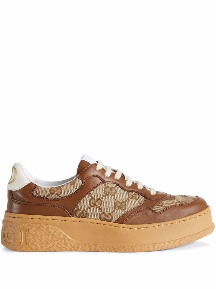 Gucci GG embossed low-top sneakers - Brown Cover