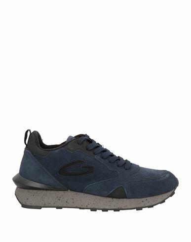 Alberto Guardiani Man Sneakers Midnight blue Leather Cover