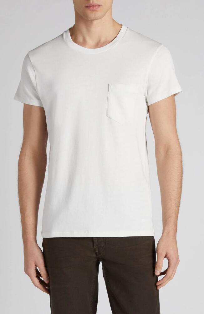 TOM FORD Cold Dye Cotton Pocket T-Shirt in White Cover