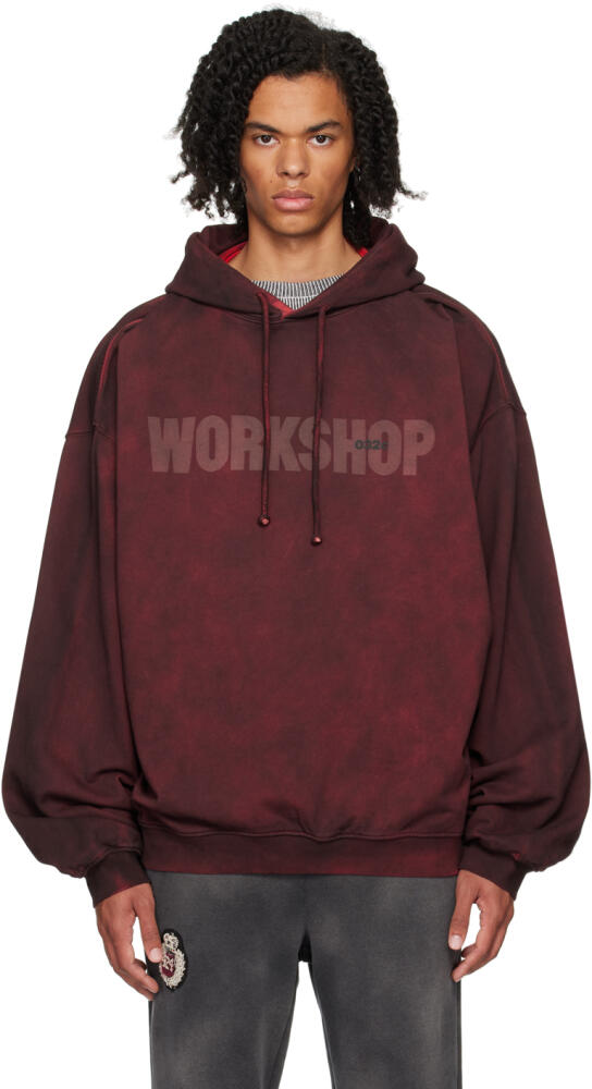 032c Burgundy 'Icarus With No Sun' Hoodie Cover