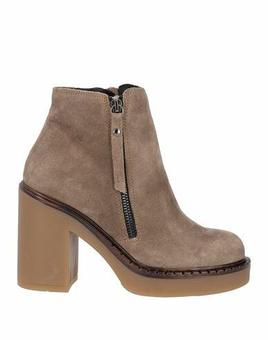 Oroscuro Woman Ankle boots Khaki Soft Leather Cover