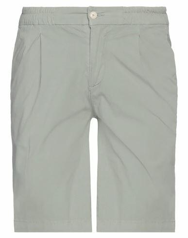 0/zero Construction Man Shorts & Bermuda Shorts Sage green Cotton, Elastane Cover