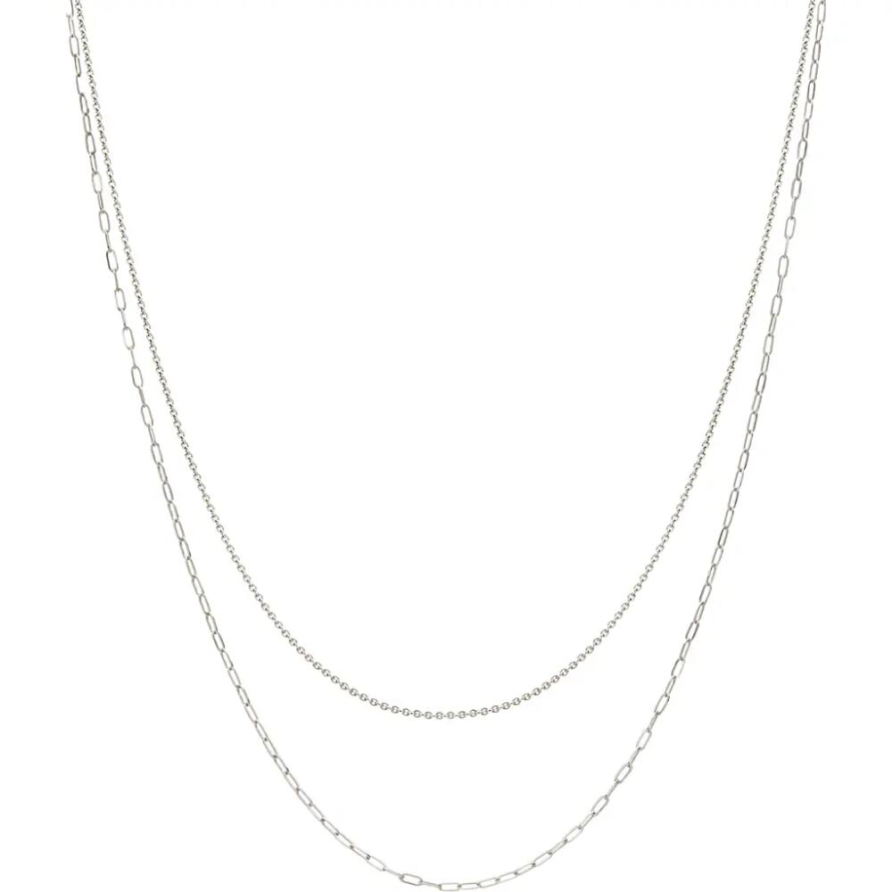 Ana Luisa Layered Necklace - White Gold Layered Necklace Cover