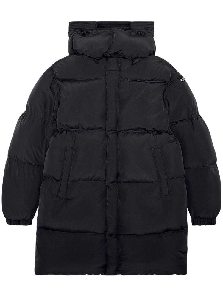 Diesel W-Rolfys padded mid-length coat - Black Cover