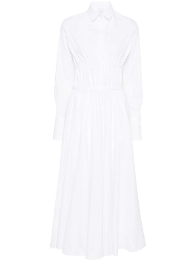 Patou elasticated-waist cotton maxi dress - White Cover