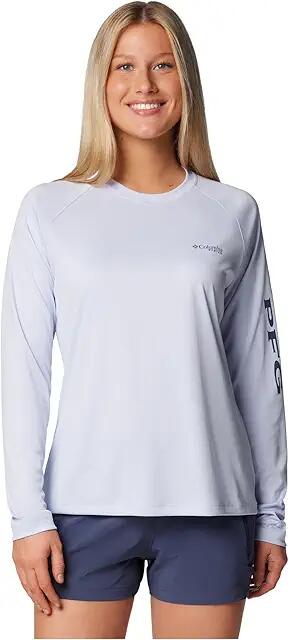 Columbia Tidal Tee II Long Sleeve (Snowdrift/Nocturnal Logo) Women's Clothing Cover