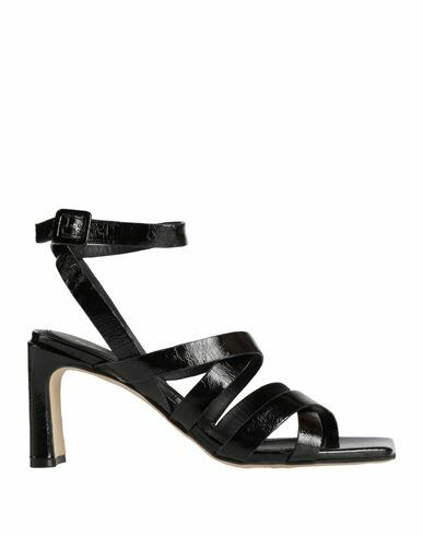 Elvio Zanon Woman Sandals Black Leather Cover