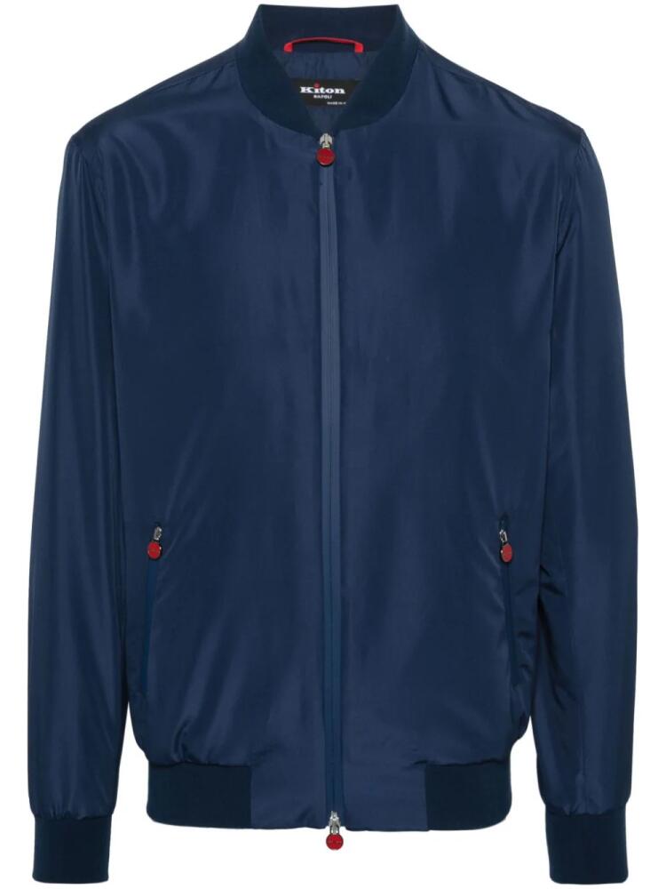 Kiton zipped bomber jacket - Blue Cover