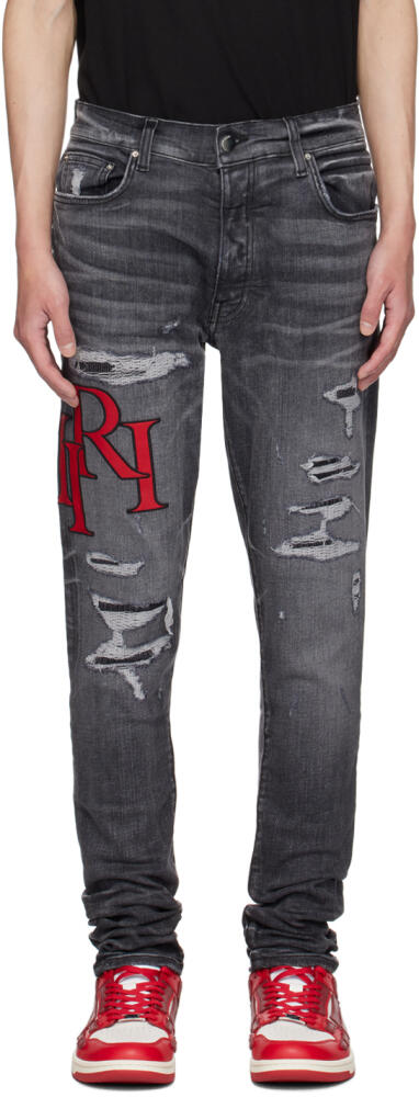 AMIRI Gray Staggered Jeans Cover