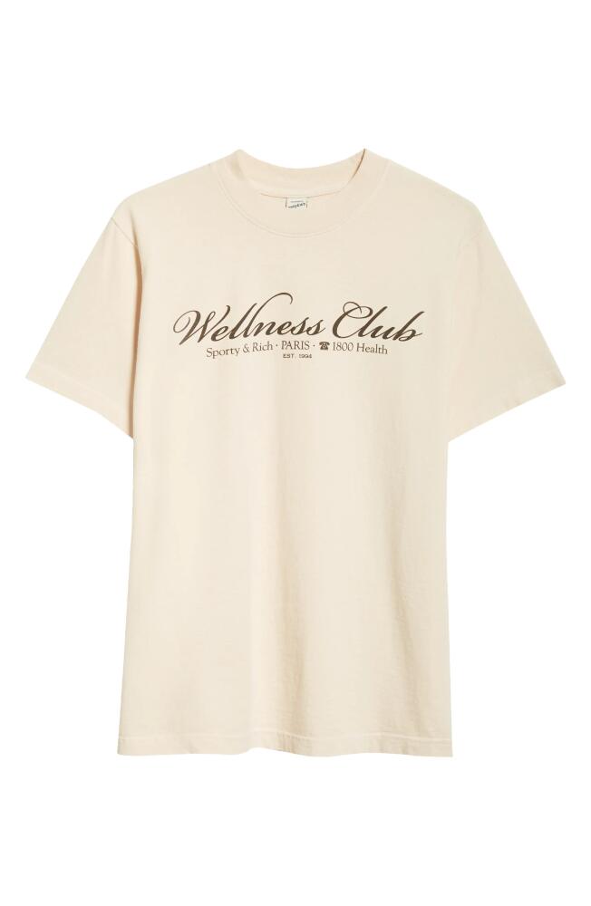 Sporty & Rich Wellness Club Cotton Graphic T-Shirt in Cream Cover