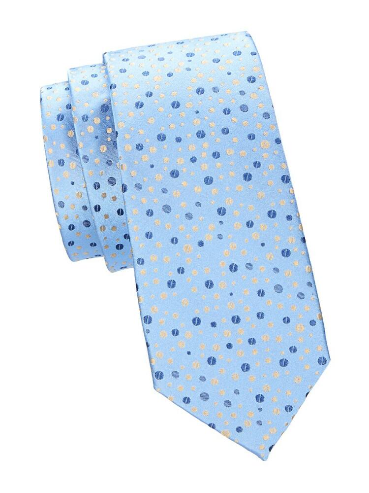 Ben Sherman Men's Polka Dot Silk Jacquard Tie - Blue Cover