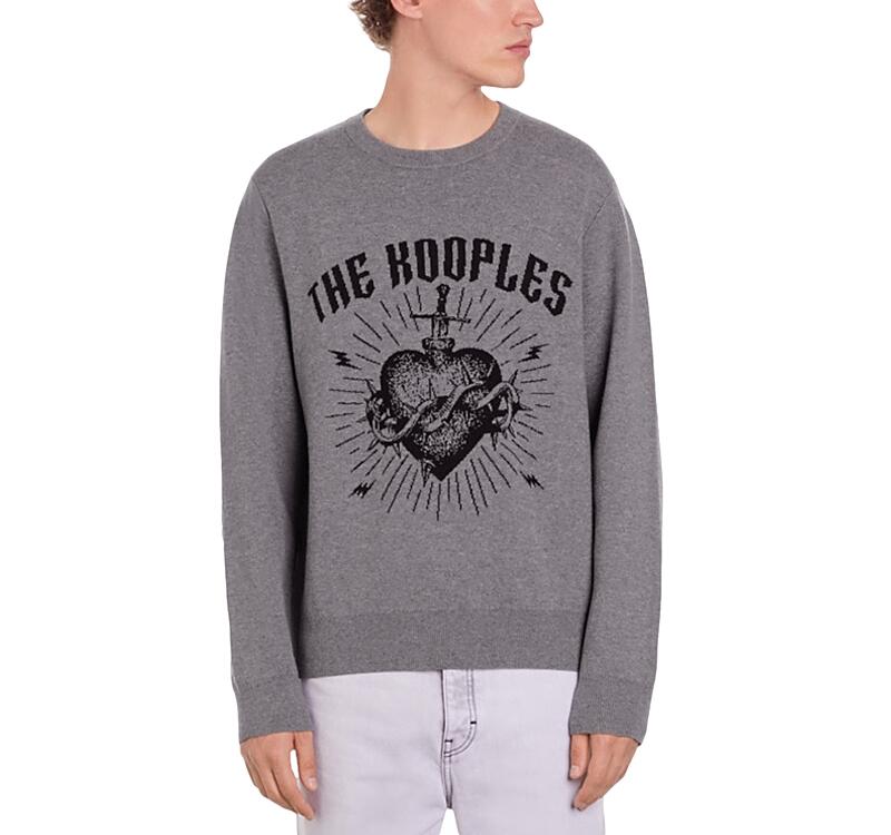 The Kooples Crewneck Graphic Sweater Cover