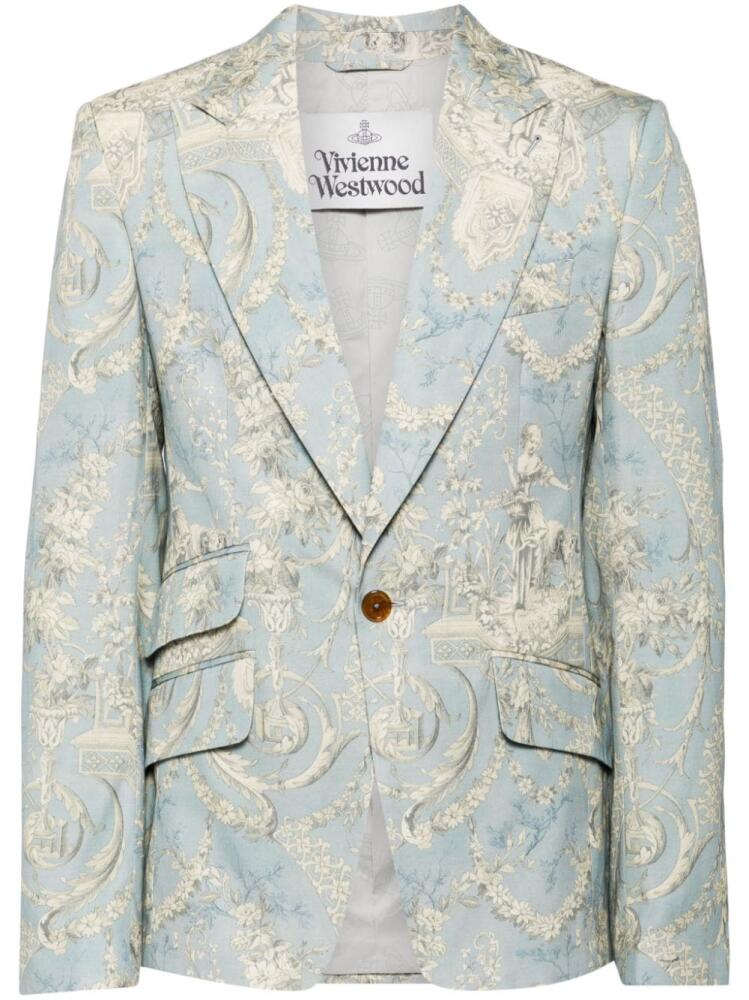 Vivienne Westwood One Button cotton blazer - Blue Cover