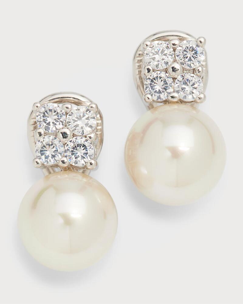 Majorica Selene Cubic Zirconia Quad and Pearl Omega Earrings Cover