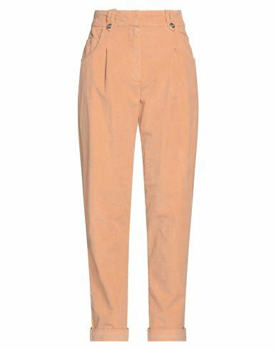 Max & Moi Woman Pants Apricot Cotton, Elastane Cover