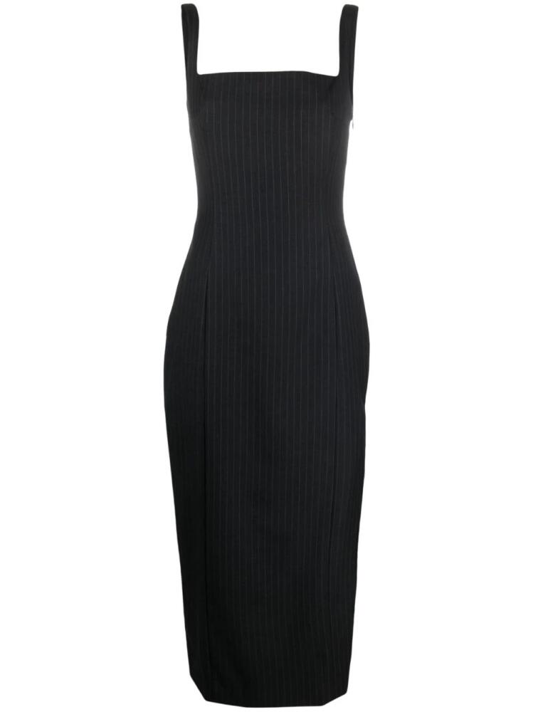 St. Agni pinstripe midi dress - Black Cover