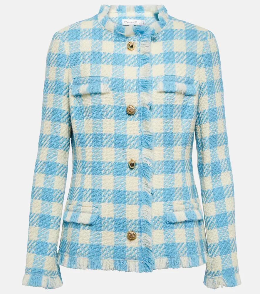 Oscar de la Renta Gingham wool jacket Cover