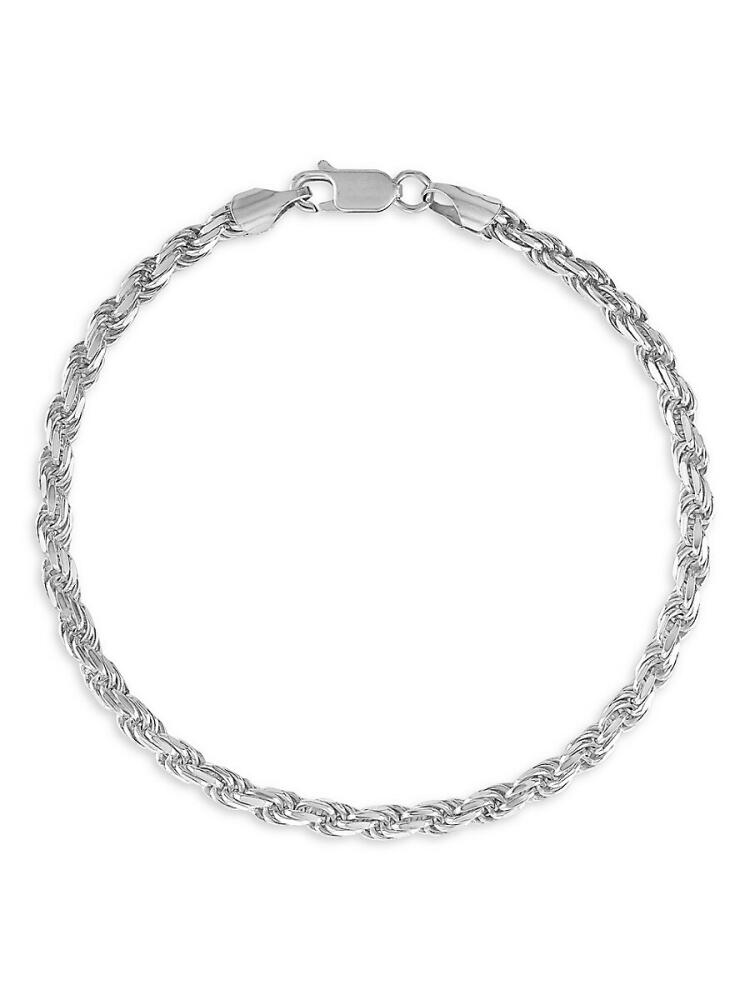 Esquire Men's Sterling Silver Rope Chain Bracelet Cover