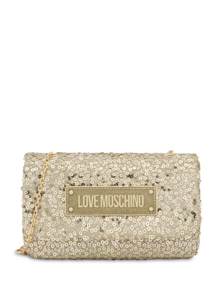 Love Moschino sequin-embellished cross body bag - Gold Cover