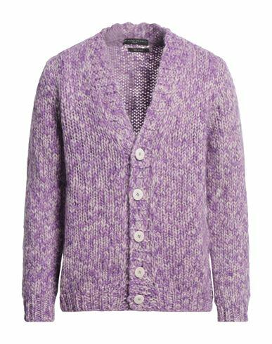 Daniele Fiesoli Man Cardigan Purple Wool Cover