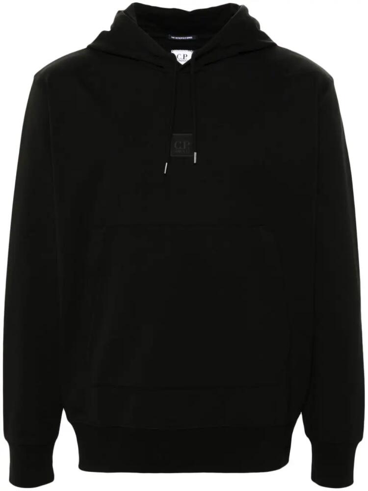 C.P. Company rubberised-logo hoodie - Black Cover