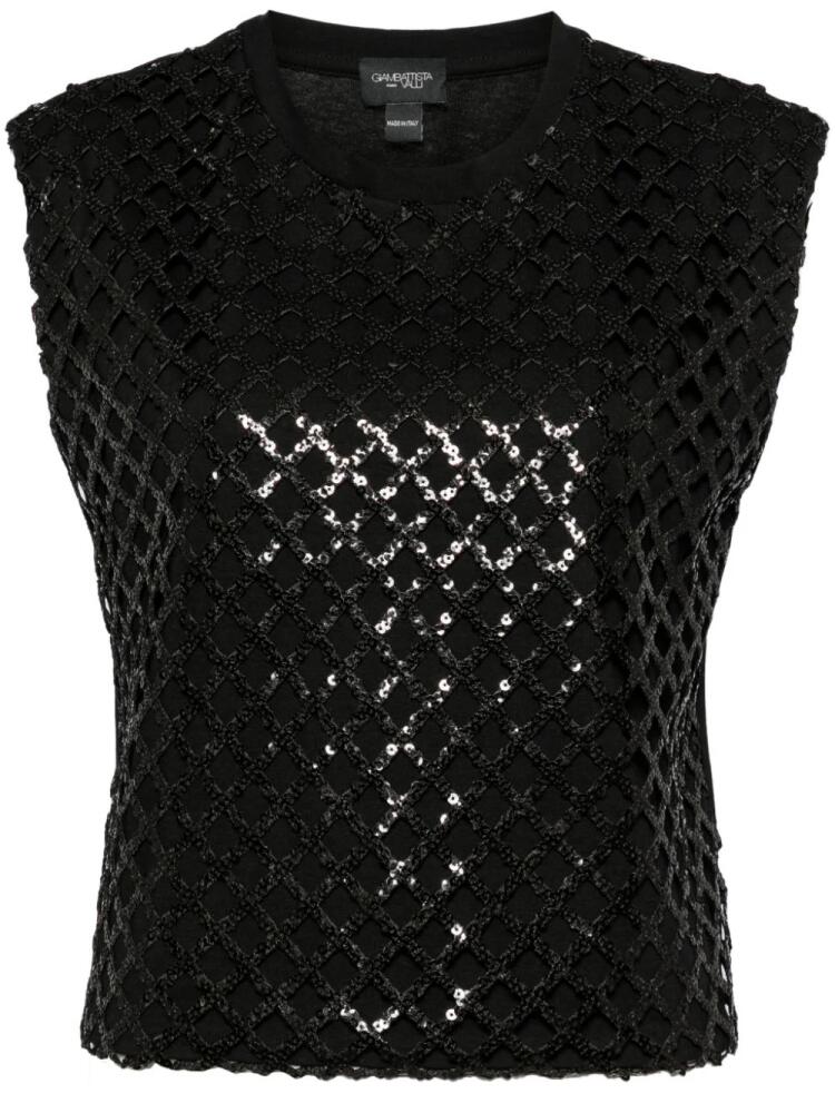 Giambattista Valli sequin-embelished tank top - Black Cover