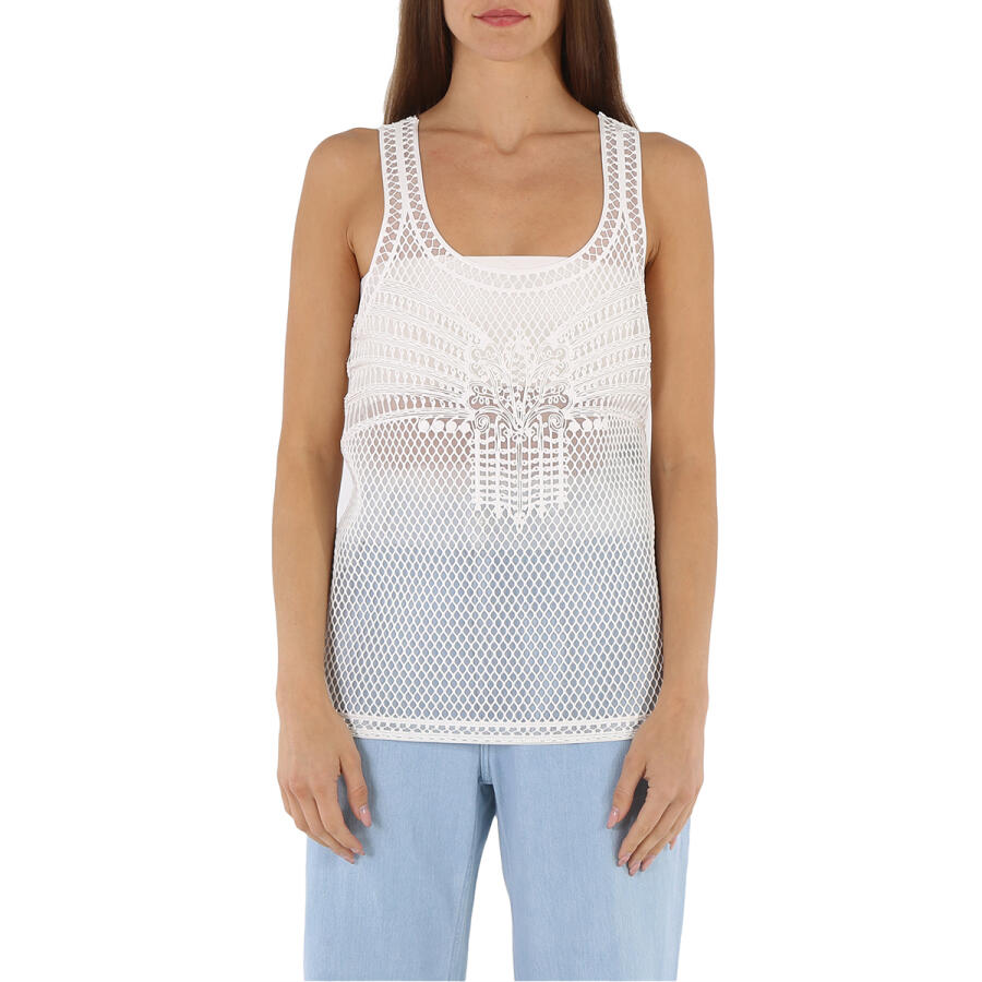 Burberry Ladies Silicone Lace Tank Top In White Cover