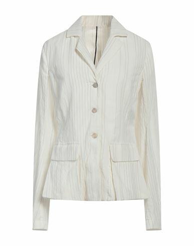 Masnada Woman Blazer Ivory Cotton, Linen, Wool Cover