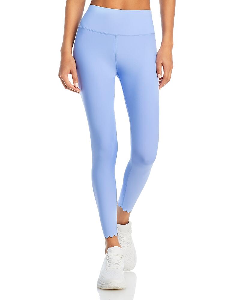 Aqua Scalloped Hem Leggings - Exclusive Cover