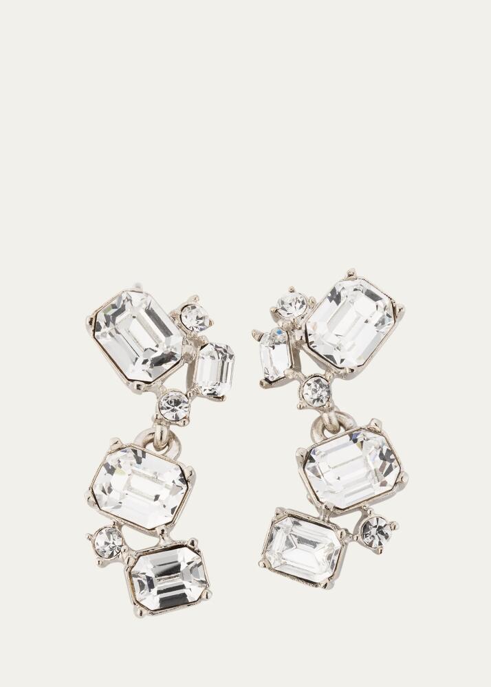 Oscar de la Renta Scramble Crystal Drop Earrings Cover