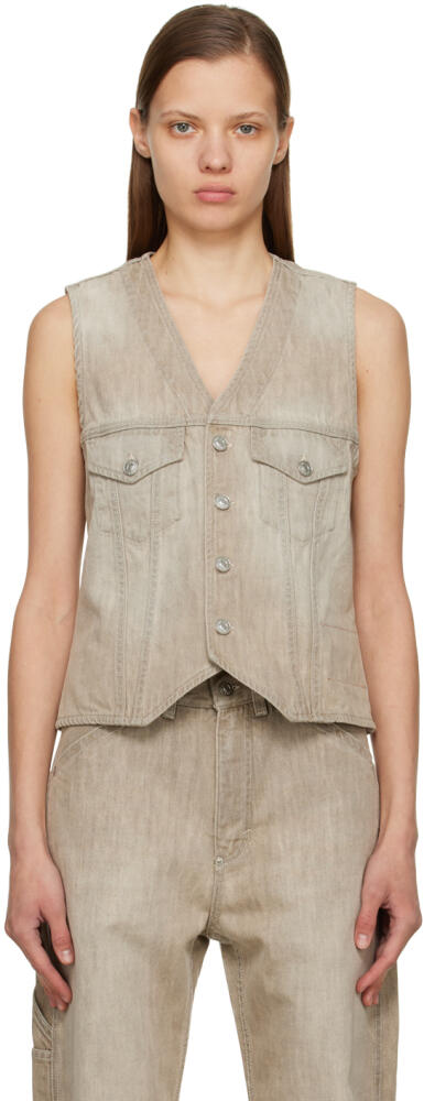 Victoria Beckham Gray Mia Regan Edition Denim Vest Cover