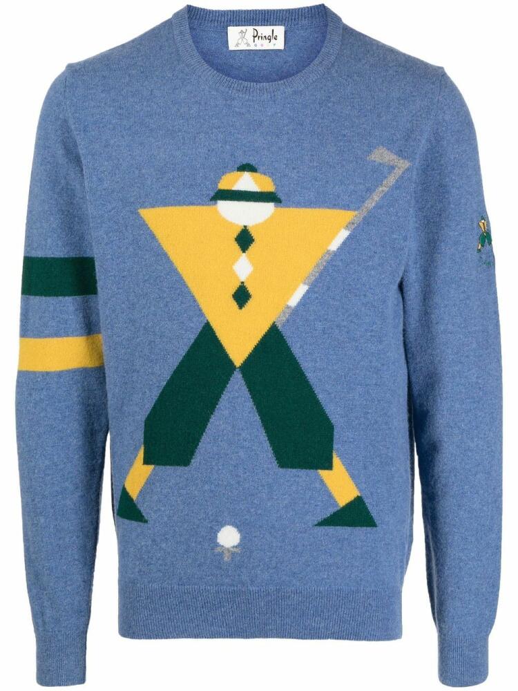 Pringle of Scotland Geometric George Golf jumper - Blue Cover