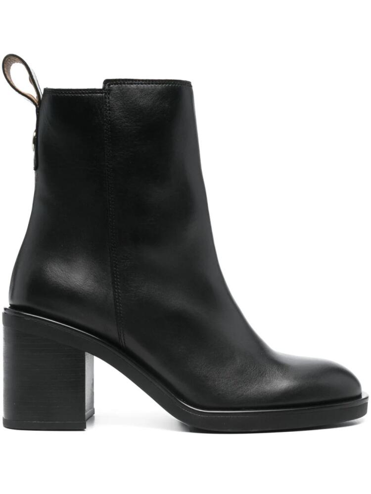 BOSS 75mm leather ankle boots - Black Cover