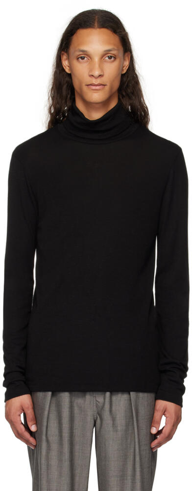 Róhe Black Fine Merino Wool Turtleneck Cover