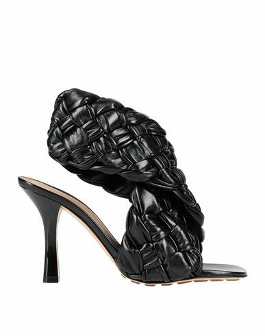 Bottega Veneta Woman Sandals Black Lambskin Cover